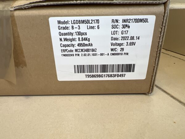 Ogniwo Li-ion LG INR-21700 M50LT 5000 mAh NOWE Bez koszulek - obrazek 6